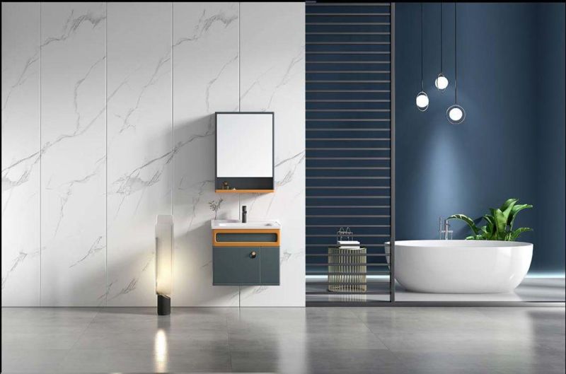 Hangzhou Wholesale Home Use Wall-Mounted Bathroom Furniture Set with Waterproof Storage Mirror Sink