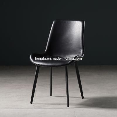Wholesale Market Kitchen Furniture Metal Frame Leather Dining Chairs