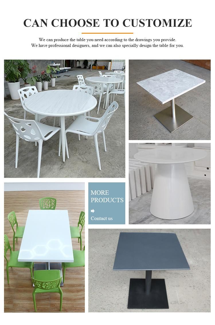 White Coffee Fast Food Restaurant Tables and Chair