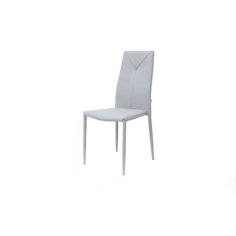 Wholesale Home Banquet Furniture PU Faux Leather High Back Dining Steel Chair for Outdoor