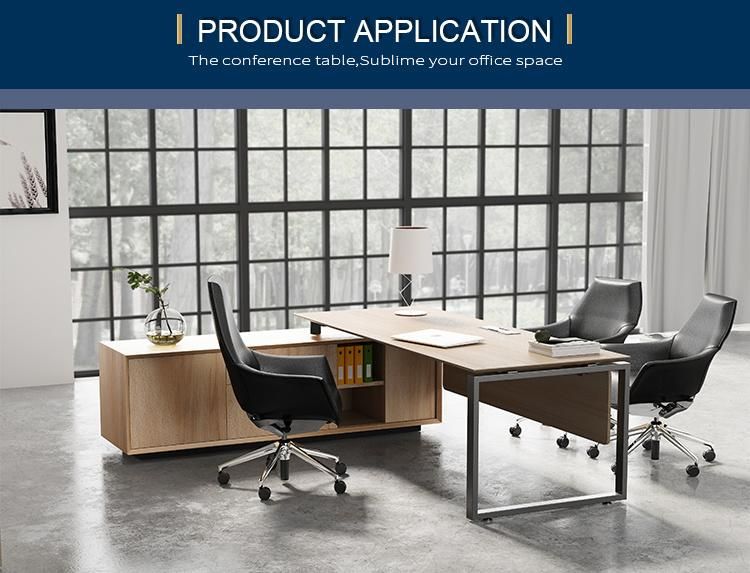 Modern Contemporary Office Furniture Melamine Desktops L Shaped Wood Executive Desk