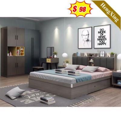 Modern Wholesale Design Luxury MDF Bedroom Sets Furniture Dressing Table Wardrobe Closet Leather Murphy King Size Bed