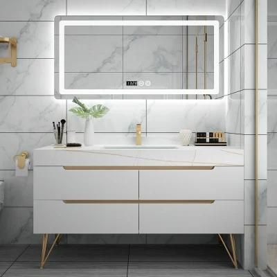 Luxury New Design Wall Mounted Ripple Effect Bathroom Vanity with Factory Price