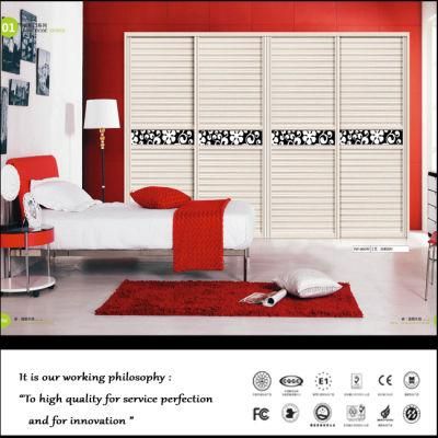 Modern Built-in Sliding Shutter Doors Wardrobe