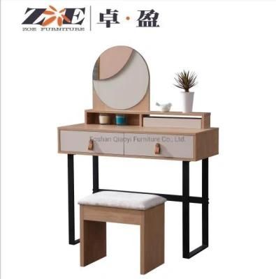 Wholesale OEM Modern MDF Bedroom Furniture Sets Storage Desk Vanity Dressing Makeup Table Mirror Dresser