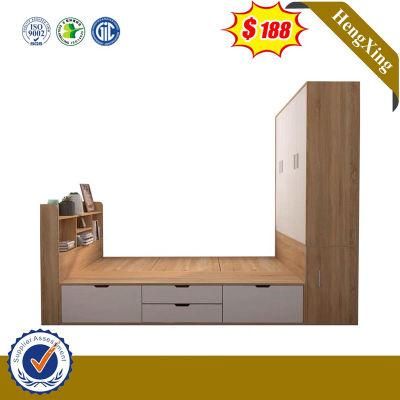 New Modern Style Bedroom Furniture Wooden 1.2m Child Kids Bed with Wardrobe