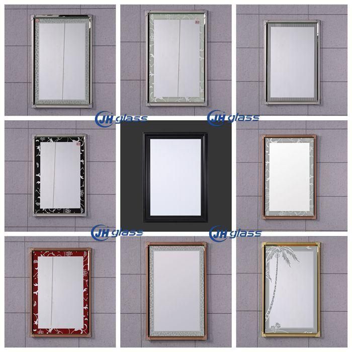 Home Wall Metal Round Rectangle Framed Mirror Bathroom Mirror