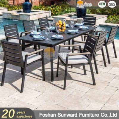 Hotel Bistro Home Balcony Garden Patio Sunroom Outdoor Modern Sofa Set Aluminum Chair Furniture