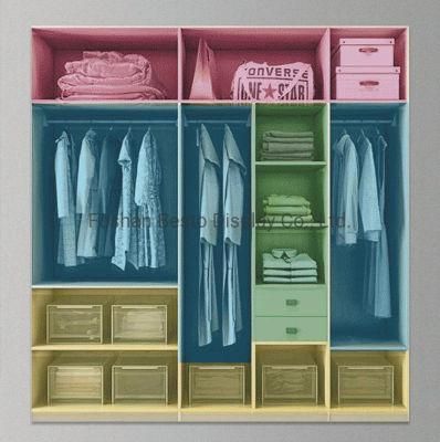 Modern Customized Furniture Bedroom Wardrobe Made of Melamine Faced MDF / Plywood / Particle Board by Very Good Price