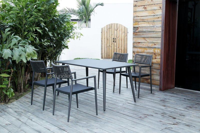 Outdoor Party Sofa Rattan Seat Patio Portable Tables and Chairs for Balcony