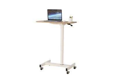 Gas Height Adjustable Movable Overbed Stanidng Office Laptop Table