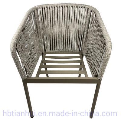 Modern Furniture Backyard Arm Chair Hotel Outdoor Rope Dining Chairs