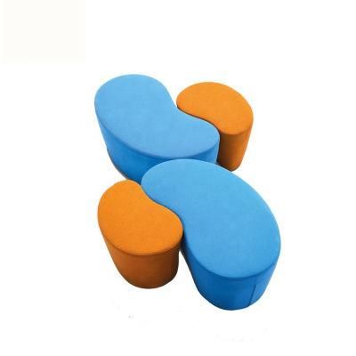 Wholesale Home Furniture Velvet Sitting Pouf Ottoman /Fabric Upholstery Foot Rest Stool