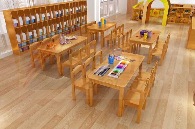 School Classroom Solid Wood Chair, Kindergarten Preschool Day Care Center Room Furniture Children Chair, Nursery School Chair, Wood Child Care Center Kids Chair