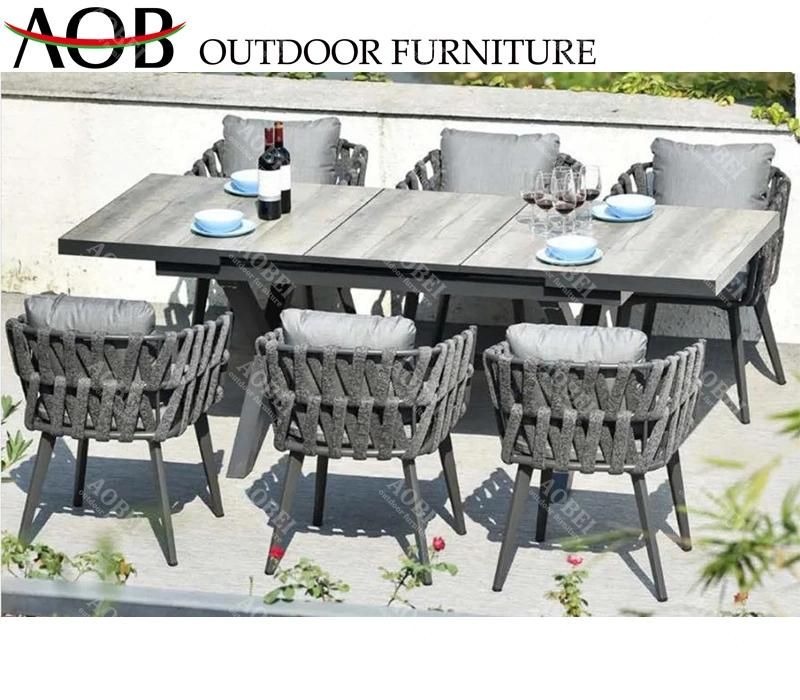 Modern Customized Garden Patio Home Resort Hotel Restaurant Cafe Rope Outdoor Dining Chair Furniture