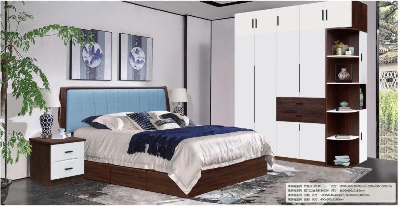 2021 Double Home Luxury Design King Size Luxury Storage Bedroom Furniture Set