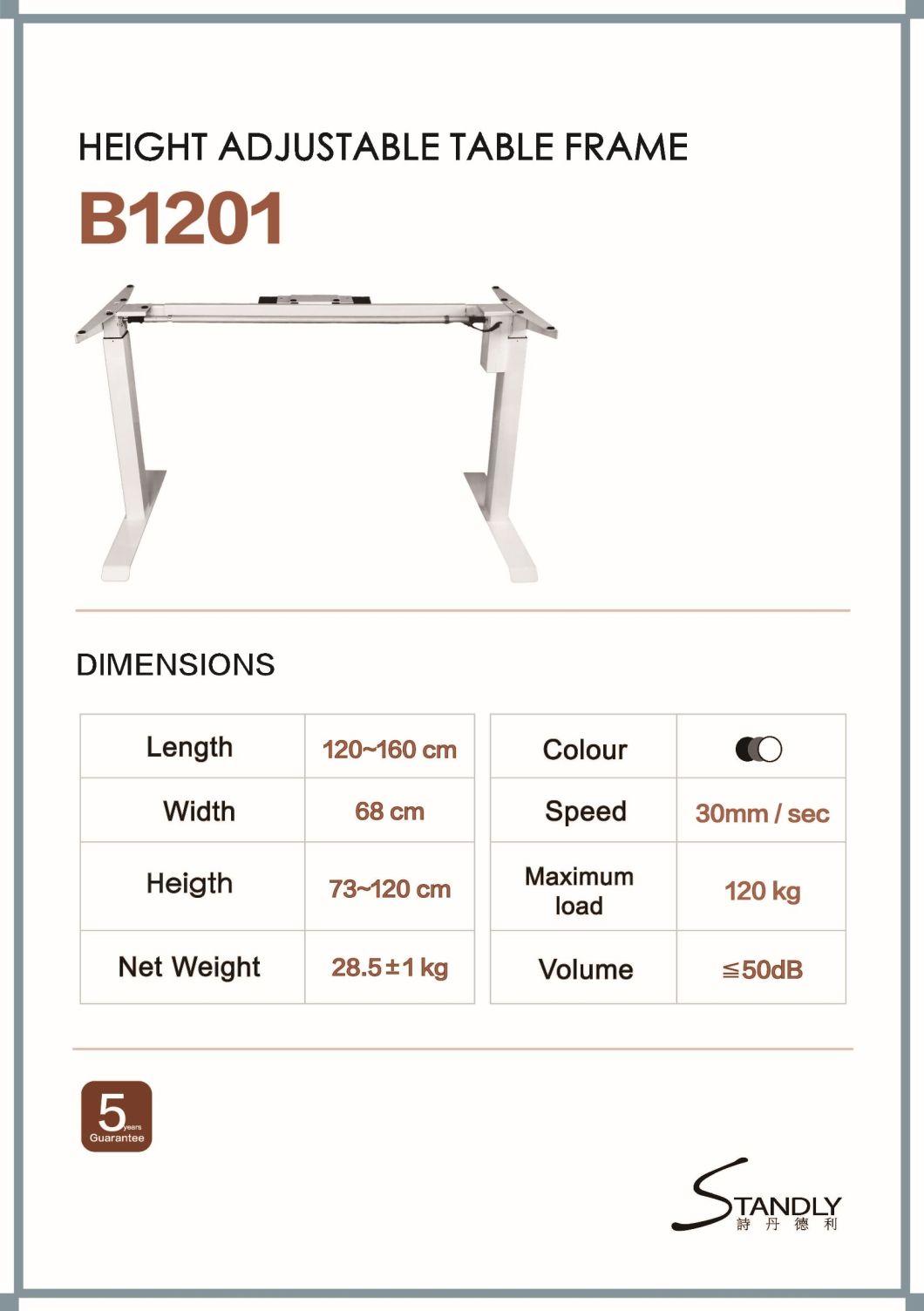 Double Motor Three Section Tube Office Lifting Table