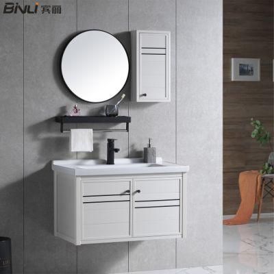 Modern Design Aluminum Bathroom Vanity Corner Bathroom Furniture with Mirror