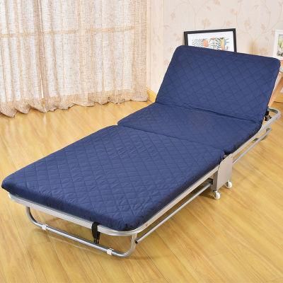 Bedroom Furniture Single Person Folding Bed with Locked Wheels