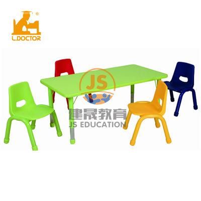 Rectangle Green Color Kids Table and Chair Daycare Furniture