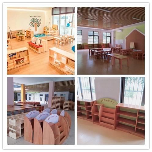 Kindergarten and Preschool Furniture, Cartoon Kids Bookcase Bookshelf, School Library Book Rack, Playroom Furniture, Wooden Display Children Storage Book Shelf