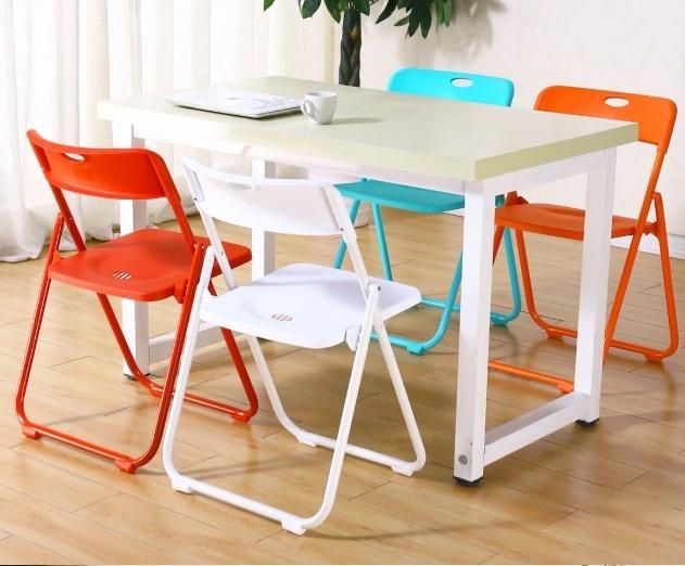 Plastic Folding Chair with Reinforced Metal Frame