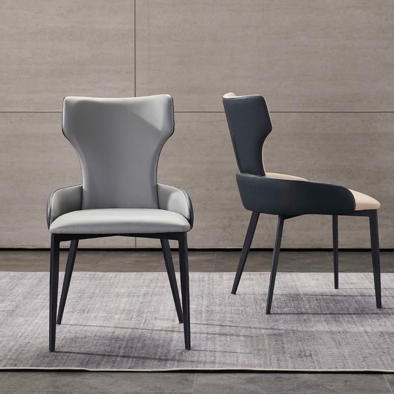 Modern Luxury Hotel Furniture Metal Legs Leather Office Dining Chairs
