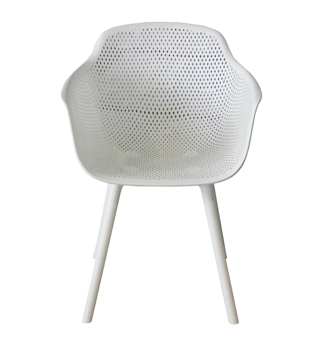 Rikayard High Quality Modern Cheap Wholesale Blanding Dining Arm PP Plastic Chair