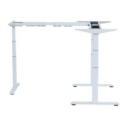 Ergonomic Executive Office Work Height Adjustable 3 Legs Triple Motor Corner Standing Desk