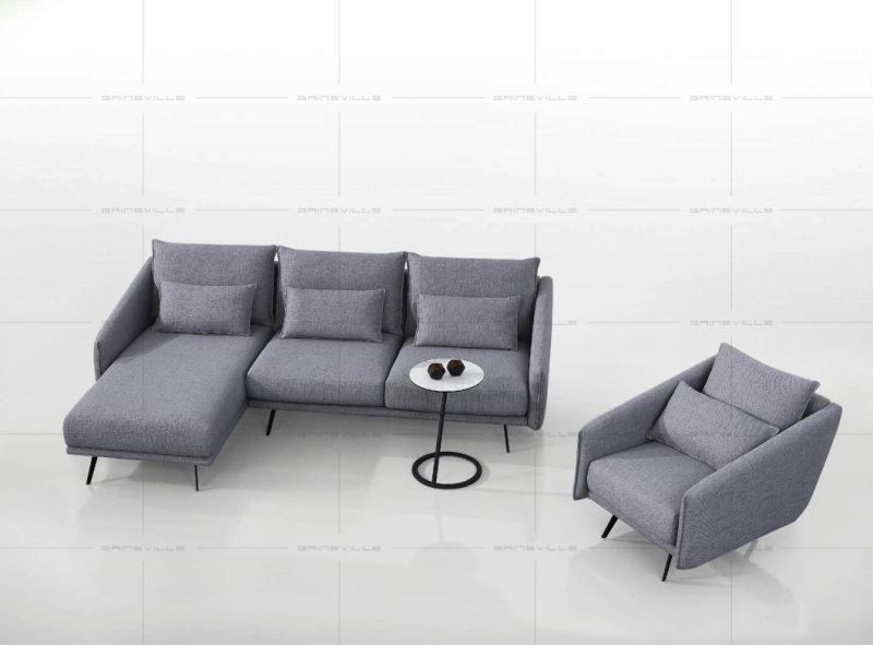 Top Selling Hot Sale Modern Living Room Furniture Modern Sofa Upholstered Fabric Sofa Sectional Sofa in Small Size