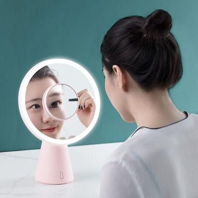 Table Lamp LED Makeup Mirror with Removeable 5X Magnifying Mirror Touch Sensor