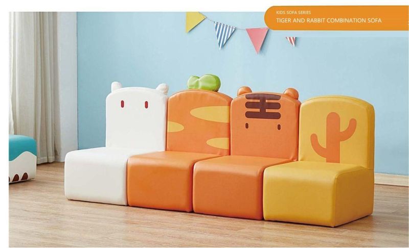 Nursery School Baby Furniture Lovely Style Children Sofa, Kids Furniture Children Furniture Baby Sofa, Kids Living Room Furniture Leather Sofa