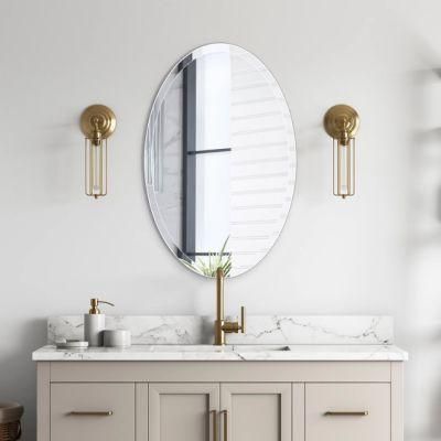 24 X 36 Inch Frameless Oval Wall Mirror for Modern Bathroom 1&quot; Beveled Edge