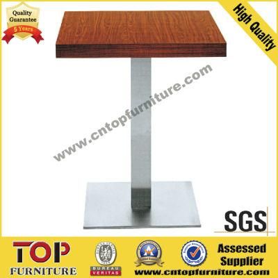 Elegant Stainless Steel Leg Coffee Table with Plywood
