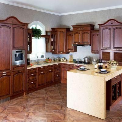 2019 Cabinext Customized Knock Down Modern Solid Wood Kitchen Cabinets