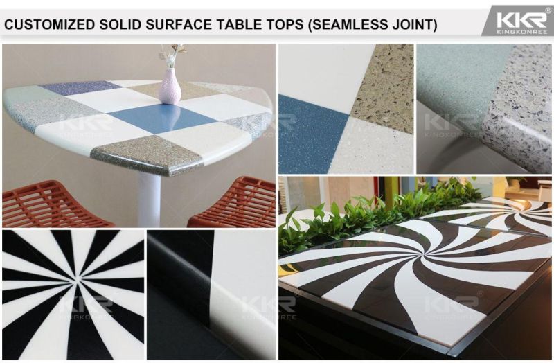 Restaurant Furniture Custom Size Solid Surface Artificial Stone Table 0818