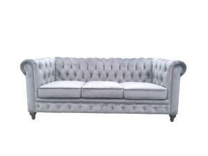Popular Modern Chesterfield Fabric Sofa Set for Living Room