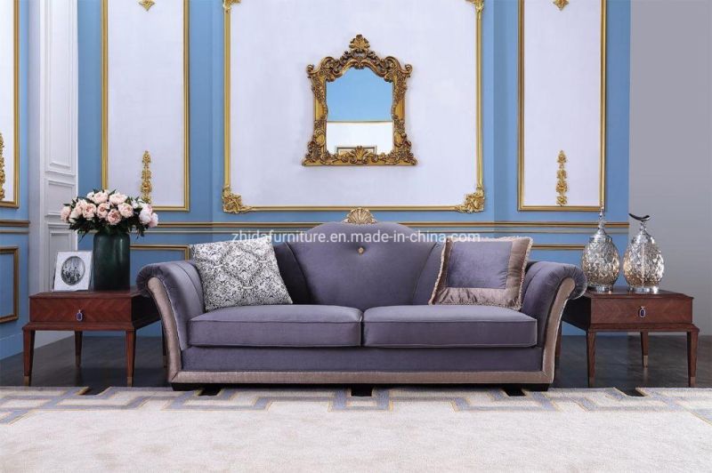 Antique Golden Frame Living Room Sofa Hotel Bedroom Sofa