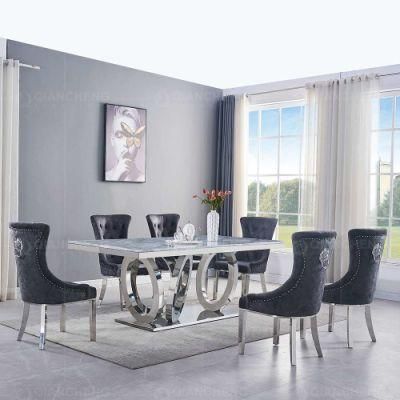 Foshan Modern Design Dining Room Set Marble Dining Table