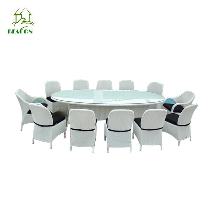 Patio Furniture Outdoor Combination Garden Rattan Chair Patio Dinner Table Set Modern Rope Dining Set