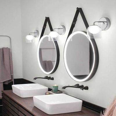 China Factory Modern Home Decoration Round LED Bathroom Mirror with Anti-Fog Dimmer Magnifier Hanging with Frame