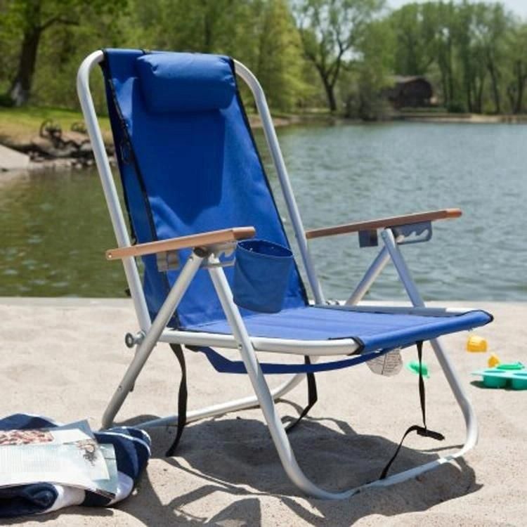 Outdoor Leisure Aluminum Lightweight Portable Folding Beach Chair