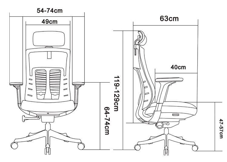 Ergonomic Adjustable Breathablemeeting Room Furniture Black Executive Modern Computer Home Office Chair