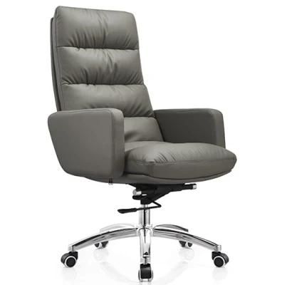 Wholesale High Back Armrest Revolving Soft Office Leather Chair