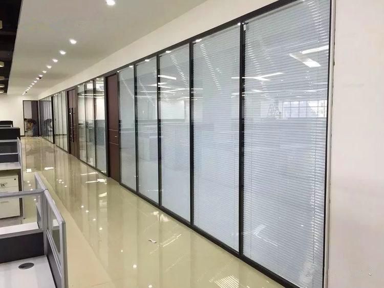 Customization Modern Design Aluminium Frame Office Glass Wall Partitions