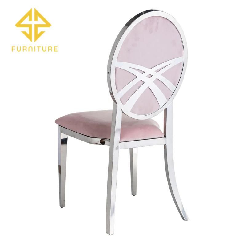 Wholesale Stackable Stainless Steel Wedding Dining Chair for Event Party Reception