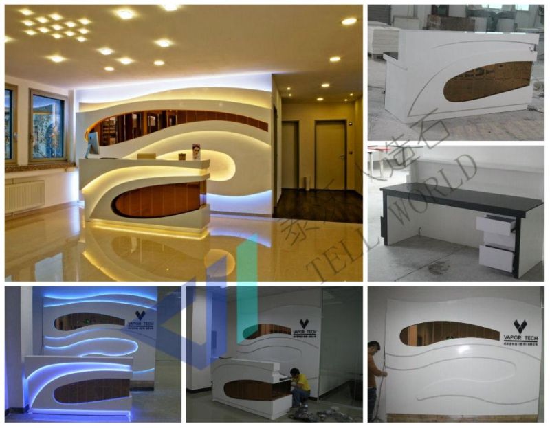 LED Reception Desk/Artificial Marble Front Counter