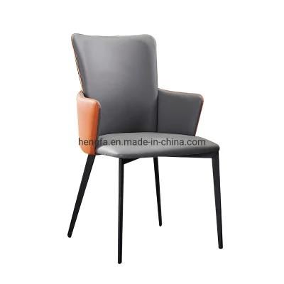 Modern Industrial Living Room Furniture Cushion Metal Dining Chairs