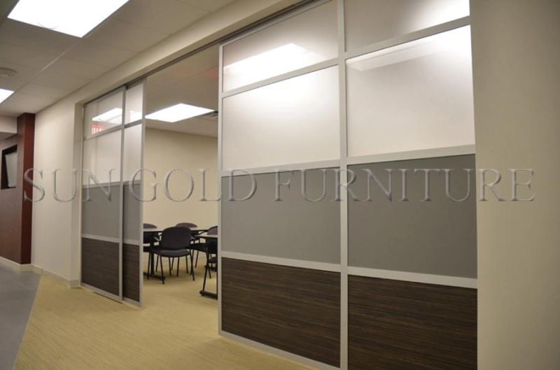 Modern Divide Operable Space Partition Walls in Glass for Interior (SZ-WS683)