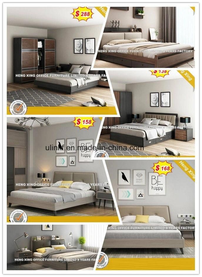 Modern MDF King Size Wooden Sets Hotel Bedroom Home Hotel Furniture (HX-8ND9529)